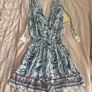 Paisley Print Romper